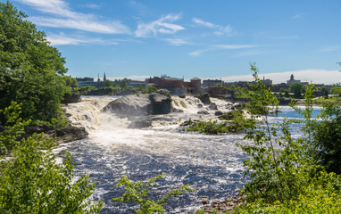 Great Falls and the Lewiston skyline