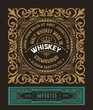 © Roverto - Old Whiskey label woth vintage ornaments