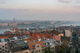 Fototapeta  - Afternoon aerial view of Budapest cityscape