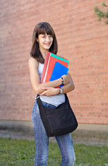 teenage girls with books school education