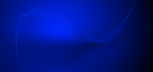 Wall Mural - vector illustration smooth lines in dark blue color background. hi tech digital technology concept. 