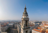 Fototapeta Na sufit - Tower of the St. Stephen's Basilica and aerial cityscape