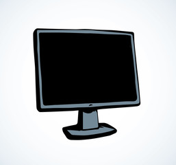 Poster - Monitor. Vector drawing