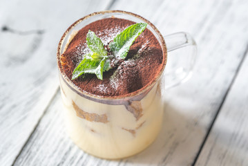 Sticker - Glass mug of tiramisu