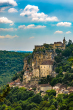 Rocamadour Beautiful Clifftop Village In South-central France.