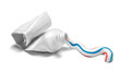 toothpaste white tube hygiene used empty