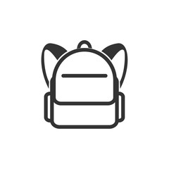 Poster - School bag icon template black color editable. Schoolbag symbol style vector sign isolated on white background. Simple logo vector illustration for graphic and web design.