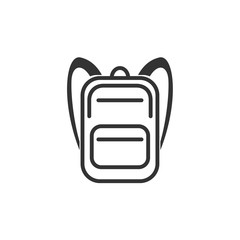 Poster - School bag icon template black color editable. Schoolbag symbol style vector sign isolated on white background. Simple logo vector illustration for graphic and web design.