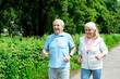 © LIGHTFIELD STUDIOS - cheerful senior man running near wife in park