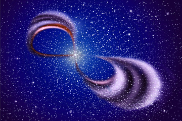 Wall Mural - Spiral galaxy in outer spaces