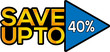 © asalaa - Save up to 40 percent icon stock-vector