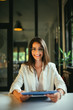 © bnenin - Portrait of young elegant job interview recruiter.