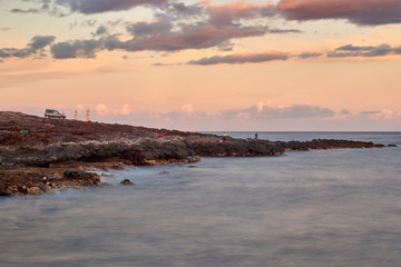 El Medano Tenerife island sunset.