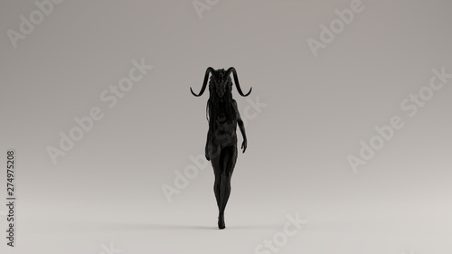 Foto  Black Evil Witch with a Head Dress 3d illustration 3d render