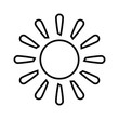 Sun icon vector isolated, sun logo illustration