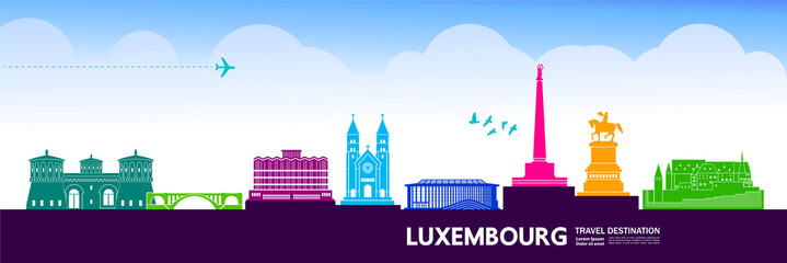 Fototapete - Luxembourg  travel destination vector illustration.
