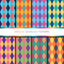 Argyle Seamless Pattern Set.