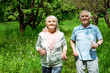 © LIGHTFIELD STUDIOS - cheerful woman and man with grey hair running in park