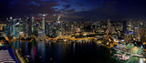 Fototapeta Big Ben - Singapore Marina Bay night view