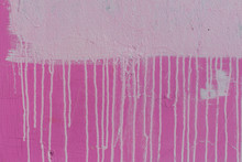 Old Painted Pink Wall Texture With Cracks And White Paint Spot With Hints.