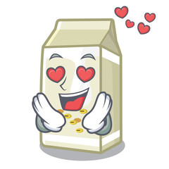 Sticker - In love soy milk in the mascot shape