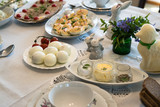 Fototapeta Tulipany -  Traditional Polish dishes on the Easter table