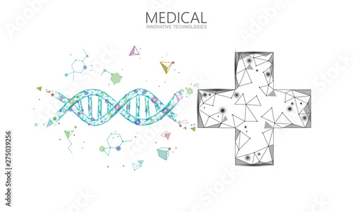 Medical Cross Dna Gene Therapy Concept Medical Consultation App