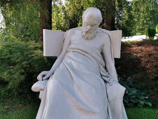 Wall Mural - Socrates dying statue sculpture