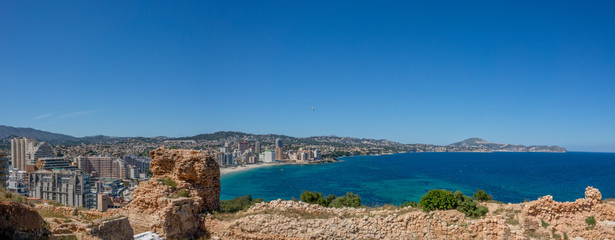 Wall Mural - Beaches of Calpe and natural park of Penyal d'Ifac on background, Spain