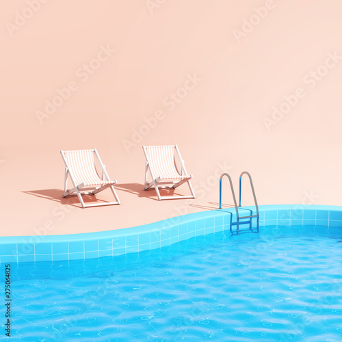 Swimming Pool With Lounge Chairs Kaufen Sie Diese