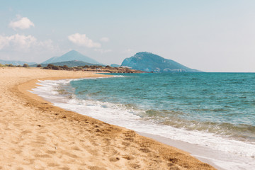 Wall Mural - sand, beach and sea, summer background