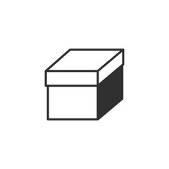 Aufkleber - Box icon template black color editable. Box symbol style vector sign isolated on white background. Simple logo vector illustration for graphic and web design.