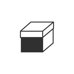 Aufkleber - Box icon template black color editable. Box symbol style vector sign isolated on white background. Simple logo vector illustration for graphic and web design.