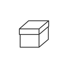 Aufkleber - Box icon template black color editable. Box symbol style vector sign isolated on white background. Simple logo vector illustration for graphic and web design.
