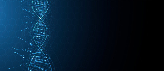Wall Mural - Abstract DNA technology. Science medical concept. Futuristic background