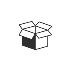 Leinwandbilder - Box icon template black color editable. Box symbol style vector sign isolated on white background. Simple logo vector illustration for graphic and web design.
