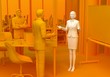© T2 - 会議室で話すビジネスウーマン