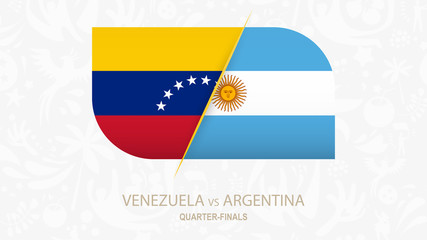 Venezuela vs Argentina, Quarter-finals of Football competition.