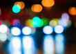 © Subcomandantemarcos - Abstract blurred background of night city.Night traffic,colorful lights