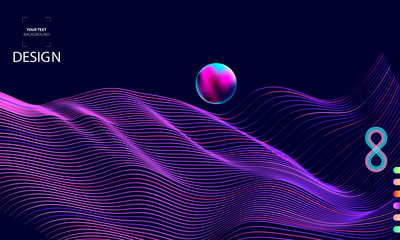 Wall Mural - Abstract background multicolored lines