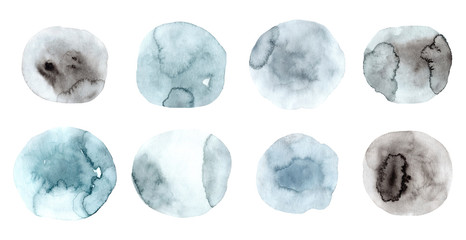 Hand painted watercolor moon phases. Full moon. Magic design for printing on textiles, packaging, cards