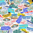 © bigmouse108 - Vehicle Registration Plates Seamless Pattern Background. Vector