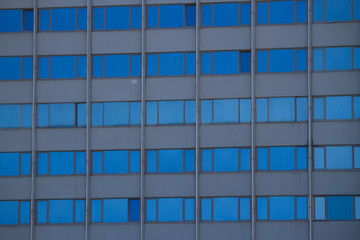 skyscraper windows close up