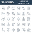 © M.Style - Set Vector Line Icons of Business Technology