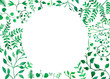 © Artistic Memory - bella cornice verde floreale acquerello sfondo bianco