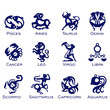 © iuliiawhite - Set of twelve signs of the zodiac. Prediction of the future. Vector illustration. Isolated on white background