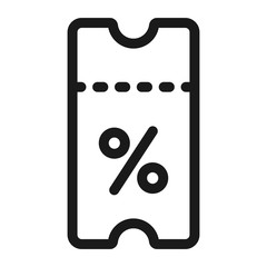 Wall Mural - discount, sale - minimal line web icon. simple vector illustration. concept for infographic, website