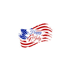 Modern Fourth Of July United States Independence Day Celebration Flag Background Header Banner Blue and Red Color For Personal and all Business Company with High end Look