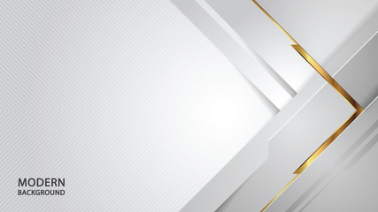 Modern abstract white overlap style background.