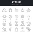© M.Style - Set Linear Icons of Wedding
